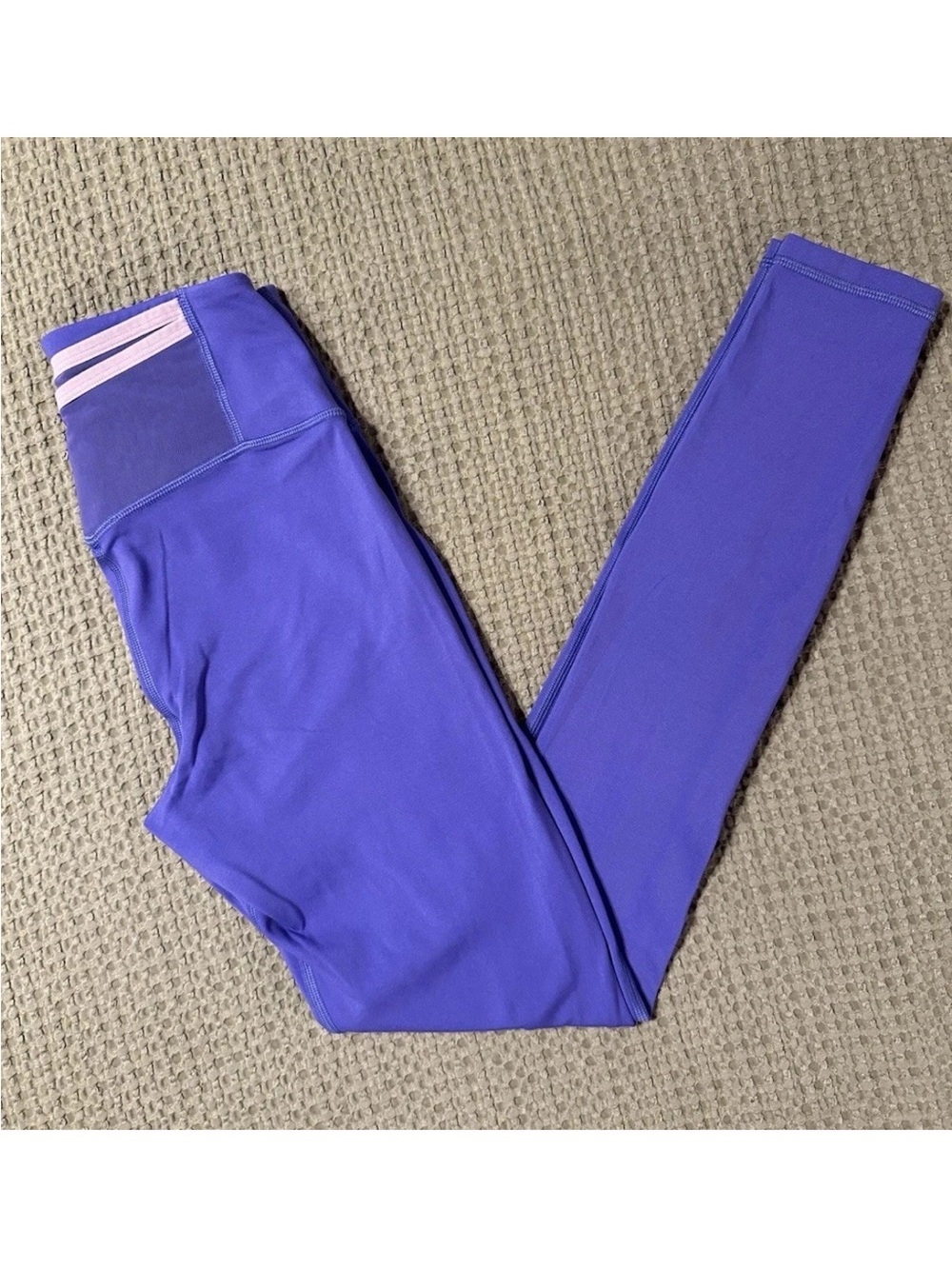 Women’s Fabletics Motion365 Purple High Rise Solid Ankle Leggings Stretch XS 27”